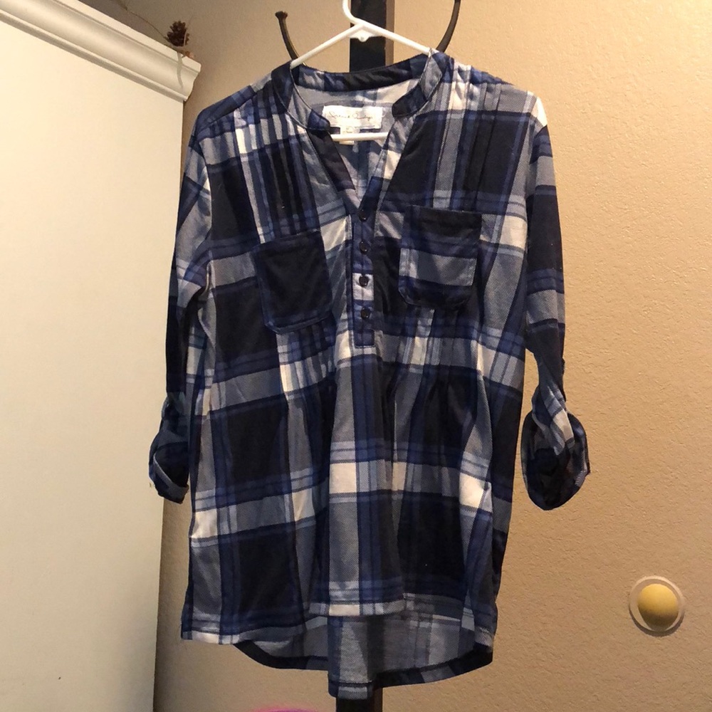 Blue squares shirt